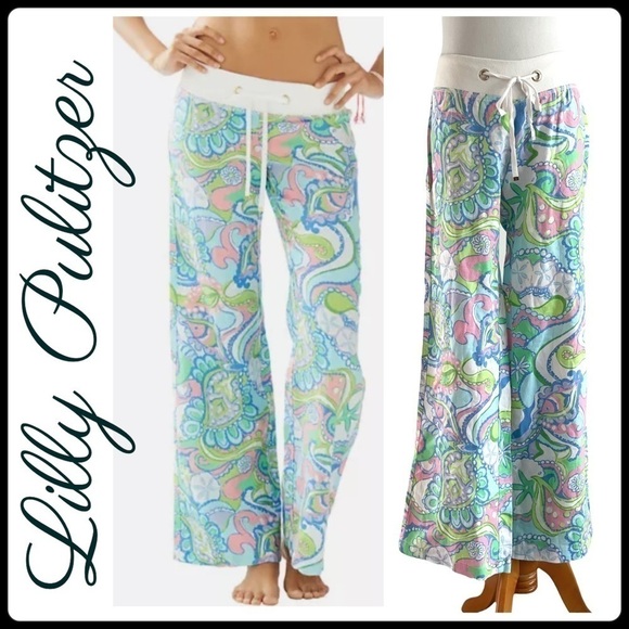 LILLY Pulitzer Linen Multi Conch Republic Pants